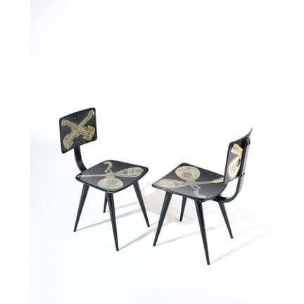 PIERO FORNASETTI (1913–1988)
Ein Paar schwarz lack