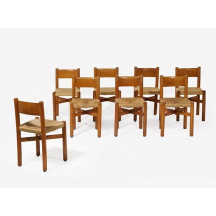 CHARLOTTE PERRIAND (1903–1999)
Set aus acht Stühle