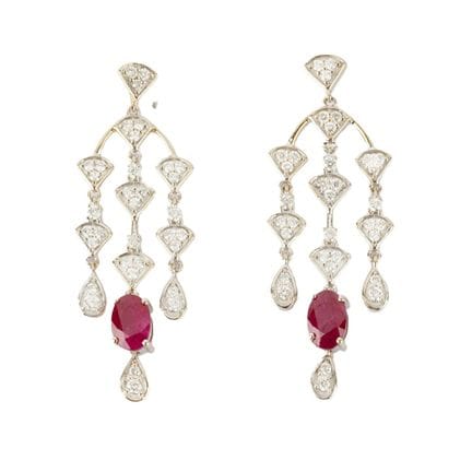 ORO DE 14 QUILATES, RUBÍES, DIAMANTES / 14K GOLD, 