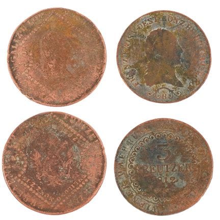 15 KREUZER 1807 / 3 KREUZER 1812
Das Set umfasst:
