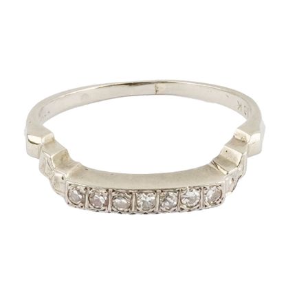18K GOLD
18K white gold ring set with diamonds wei
