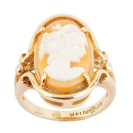 SIFFARI, 14K / ORO DE 14K, CAMEO
Anillo de oro ama