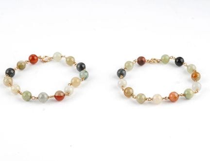 JADEITE
Two bracelets made of jadeite beads in dif