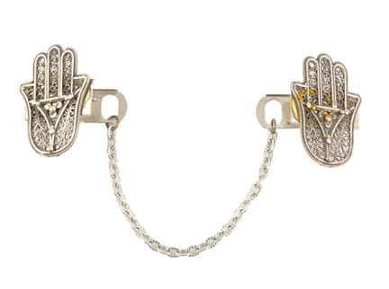SILVER
Silver clips, metal chain
Gross weight: 13.