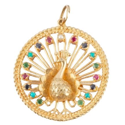 ORO DE 14K, GEMAS / 14K GOLD, GEMS
Colgante redond