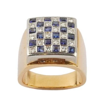 ORO DE 18 QUILATES, ZAFIROS, DIAMANTES / ORO DE 18