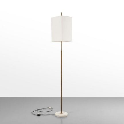 EINE STANDLAMPE aus den 60er Jahren. 
Marmor, Ster