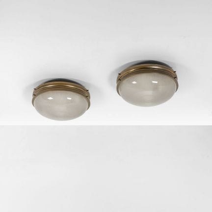 SERGIO MAZZA  ARTEMIDE  1960.
Zwei Deckenleuchten 