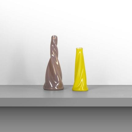 TEOBALDO ROSSIGNO  ARS VITREA  1950s.
Two vases.
D