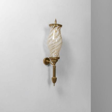 MURANO, 1960er Jahre.
Eine Wandleuchte.
Kristall m