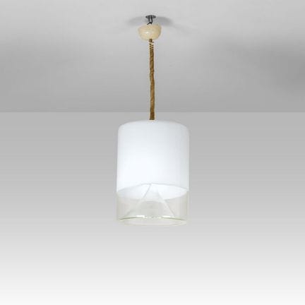 LEUCOS  anni '70.
Una lampada a sospensione.
Vetro