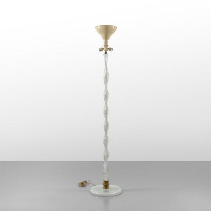 MURANO  anni '40. 
Una lampada da terra.
Stelo a f