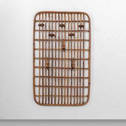 A WALL-MOUNTED COAT RACK from the 1960s. 
Malacca,