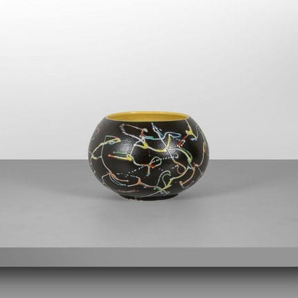 CEAS, 1950s. 
A vase.
Decorated ceramic.
Marked “C