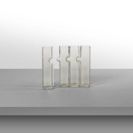 ALFREDO BARBINI  BARBINI  1960s.
Four modular vase
