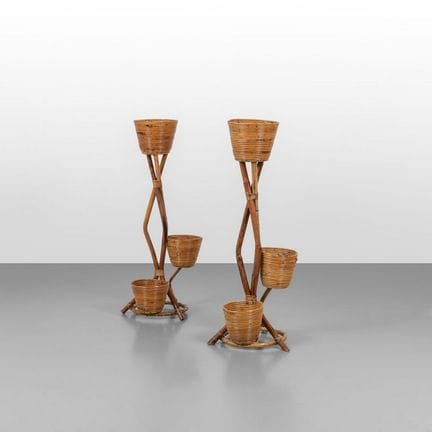 TWO PLANTERS  from the 1960s.
Malacca  rush  India