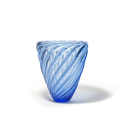 PAOLO VENINI  1936.
A "diamond" vase in transparen
