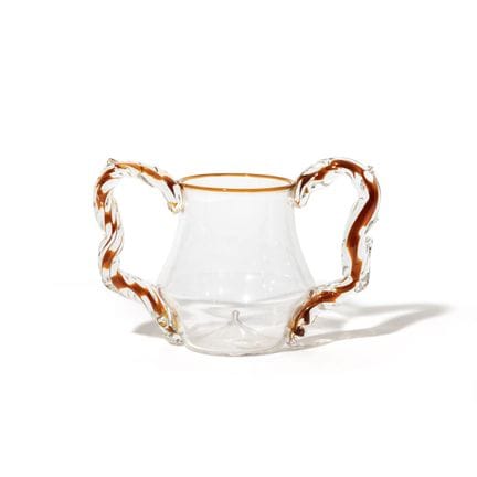 VENINI  1965 ca.
Un vaso in cristallo con due gran