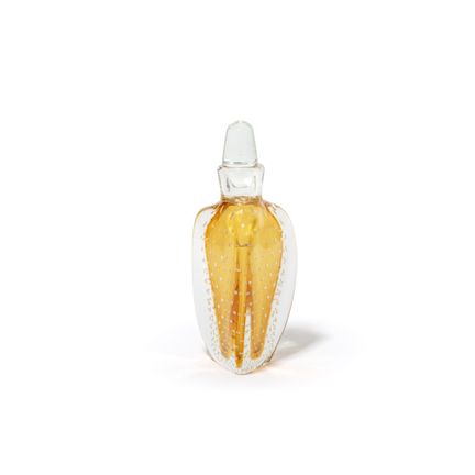 SEGUSO ART GLASS  c. 1940
A triangular-shaped bott