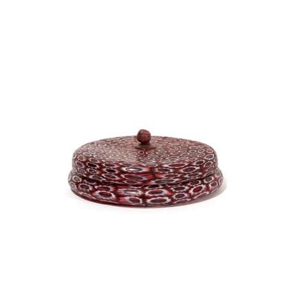 FRATELLI TOSO  c. 1920
A glass box with red and mi