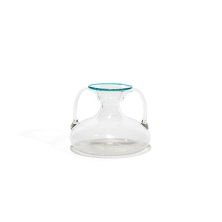 MURANO, ca. 1930
A small, two-handled crystal jar 