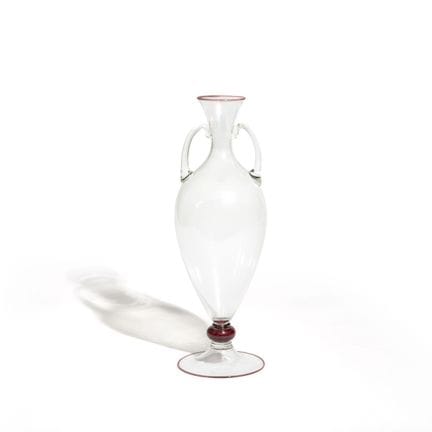 MURANO  c. 1940
A small crystal amphora with ameth