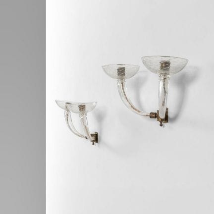 SEGUSO  anni 40.
Due lampade da parete.
Bracci in 