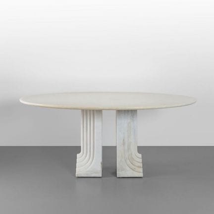 CARLO SCARPA  SIMON  1970.
Un tavolo 'Samo'.
Marmo