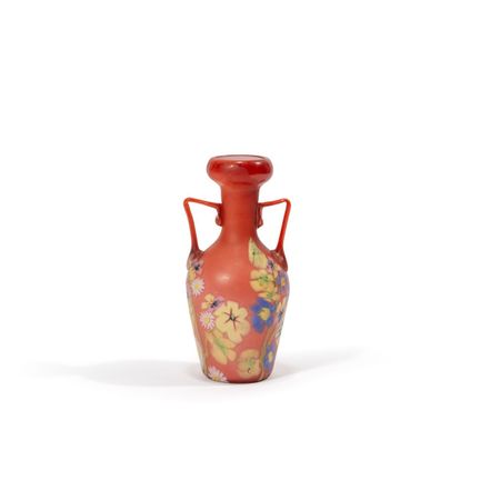 FRATELLI TOSO  c. 1915
A pink-glazed vase decorate