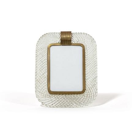 MURANO, 1930s.
A photo frame made of twisted cryst