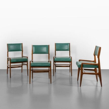 GIO PONTI  CASSINA  primi anni '50.
Quattro sedie 