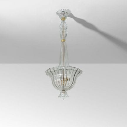 MURANO  anni '40. 
Una lampada a sospensione.
Vetr
