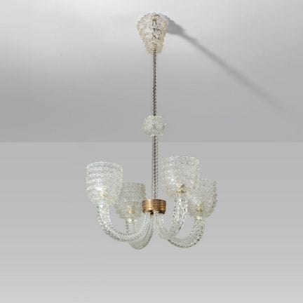 BAROVIER & TOSO  anni '40. 
Una lampada a sospensi
