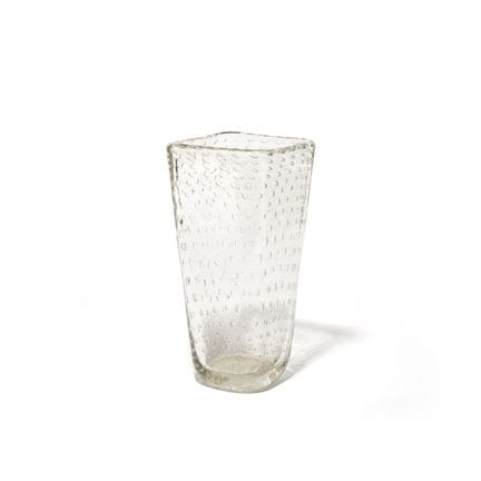 SEGUSO ART GLASS  c. 1940
A square-shaped crystal 