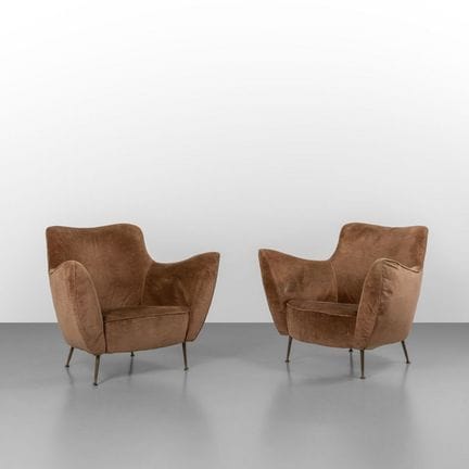 GUGLIELMO VERONESI  ISA  1952.
Due poltrone modell