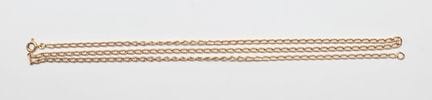 18K yellow gold (750°°) chain with Figaro links, w