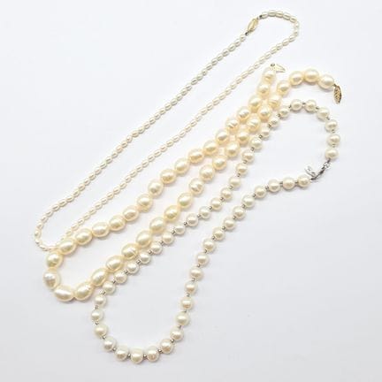 Collier un rang de perles eau douce fermoir et vir