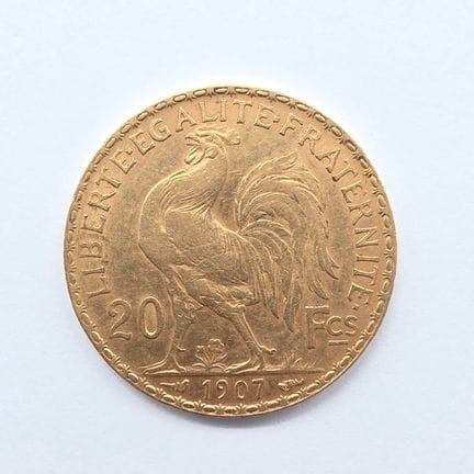1 Pièce Or 20 Francs République Française au coq 1