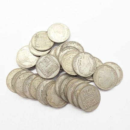 33 Pièces Argent 10 Francs Turin