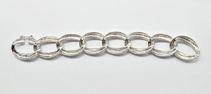 Gourmette souple en argent maillons larges Poids 4