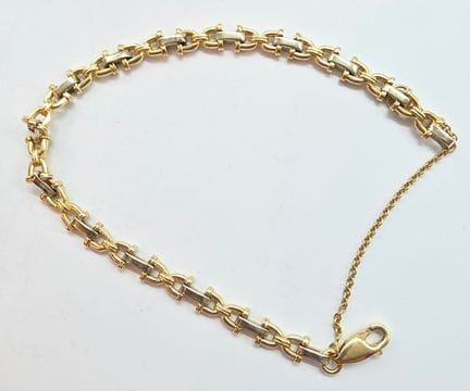 Bracelet en or deux tons 18 K (750°°) Poinçon Aigl