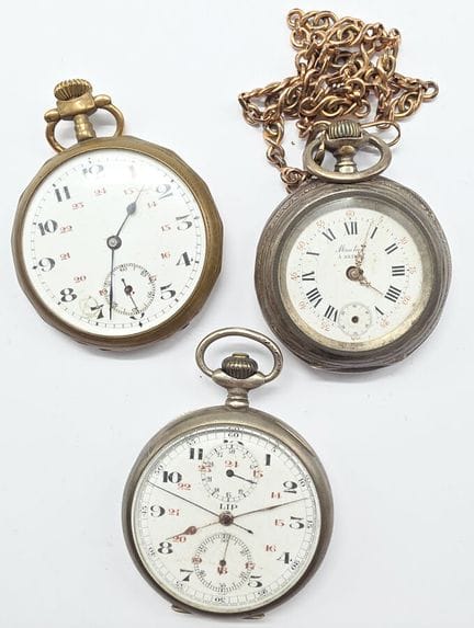 Montre de gousset en argent de marque LIP avec les