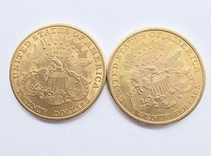2 Pièces Or 20 Dollars Tête Liberty - 1898 - 1903 