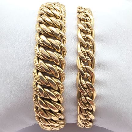 18K yellow gold (750°°) American-link bracelet, we