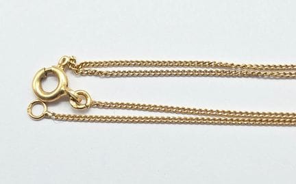 18K yellow gold chain (750°°), curb link style, le