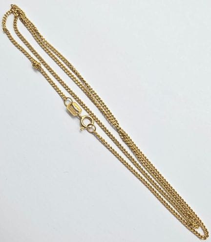 14K yellow gold chain (585°°), curb link style, we