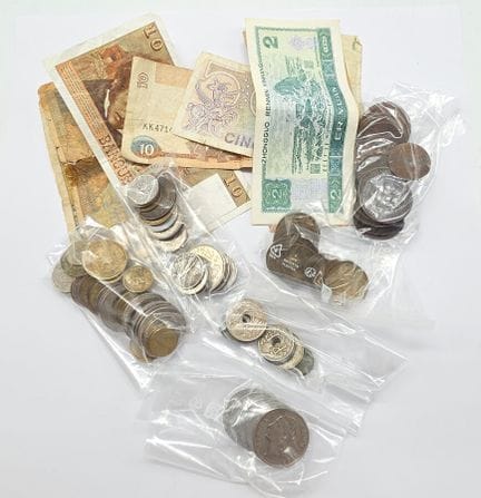 Lot de pièces anciennes - 9 billets anciens França