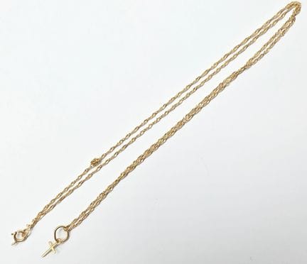 14K yellow gold (585°°) twisted chain with broken 