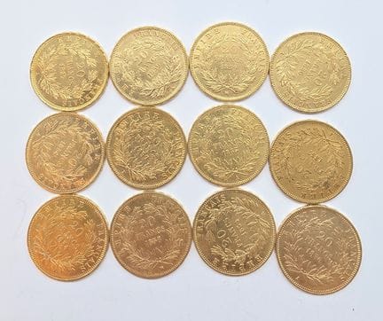 10 Pièces Or 20 Francs Napoléon III Empereur tête 