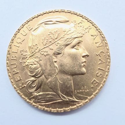 1 Pièce Or 20 Francs au coq République Française -